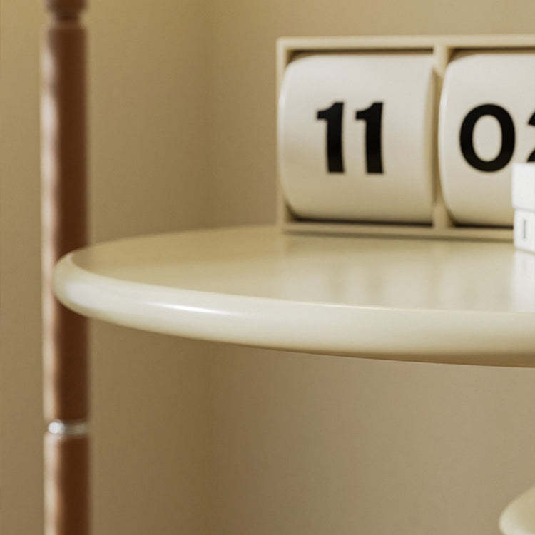 Minimalist Metal Candleholder-Base Round Coffee Table
