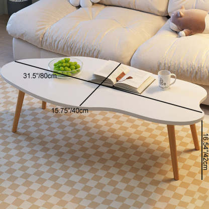 Minimalist Metal Wood Cloud Coffee Table