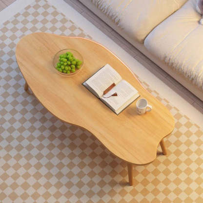 Minimalist Metal Wood Cloud Coffee Table