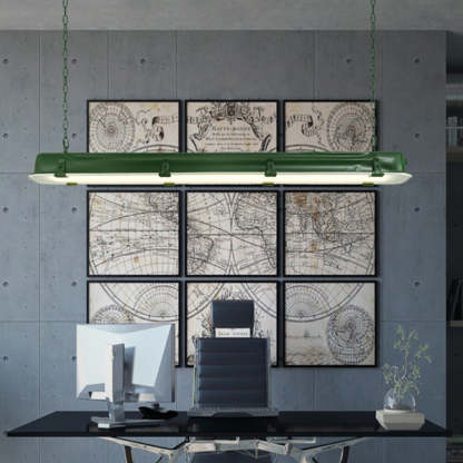 Industrial Iron Rectangular LED Island Chandelier