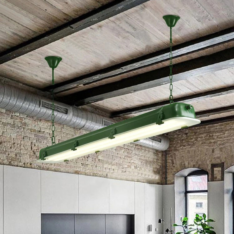 Industrial Iron Rectangular LED Island Chandelier