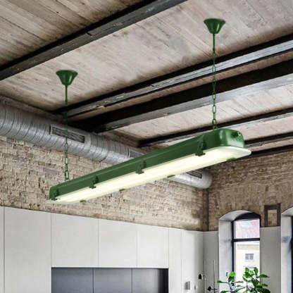 Industrial Iron Rectangular LED Island Chandelier