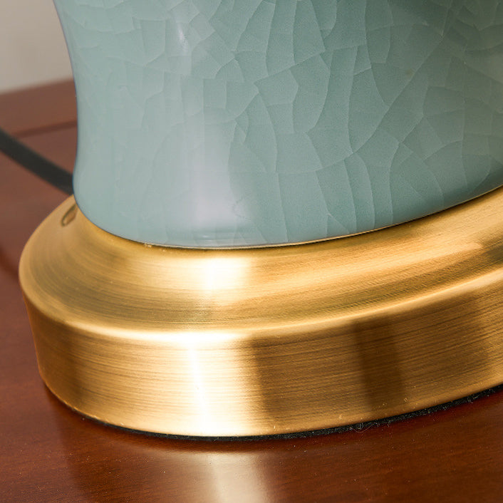 Nordic Ceramic Fabric Elliptical Table Lamp
