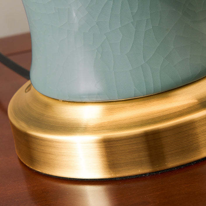 Nordic Ceramic Fabric Elliptical Table Lamp
