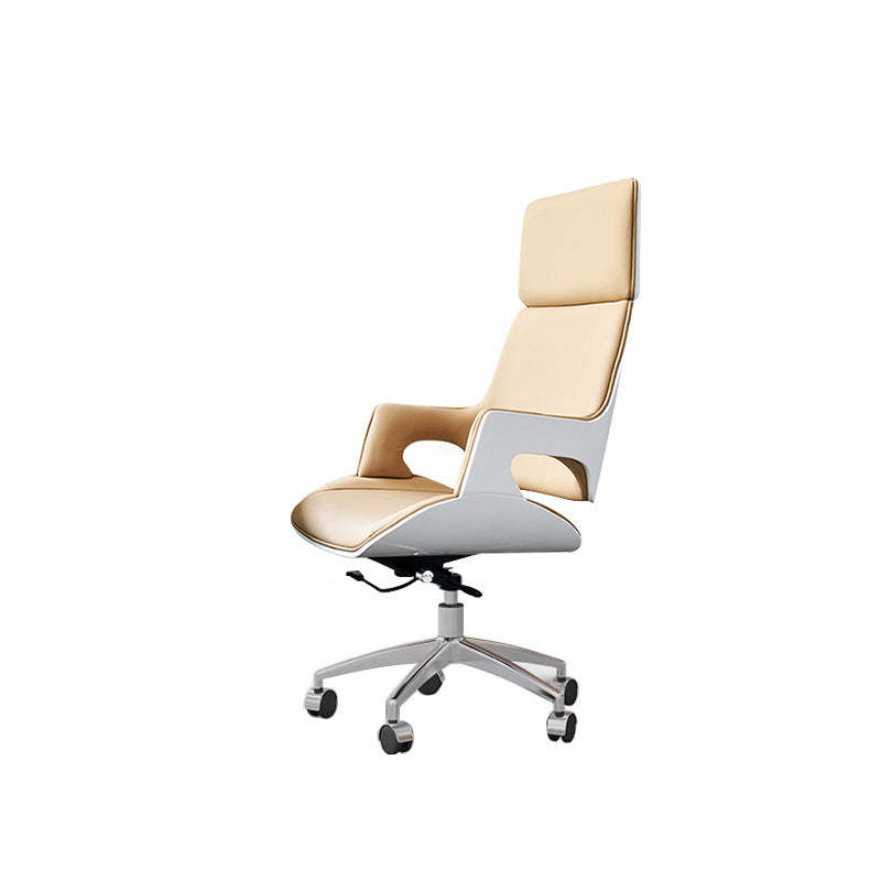 Nordic Leather Steel Adjustable Desk Chair