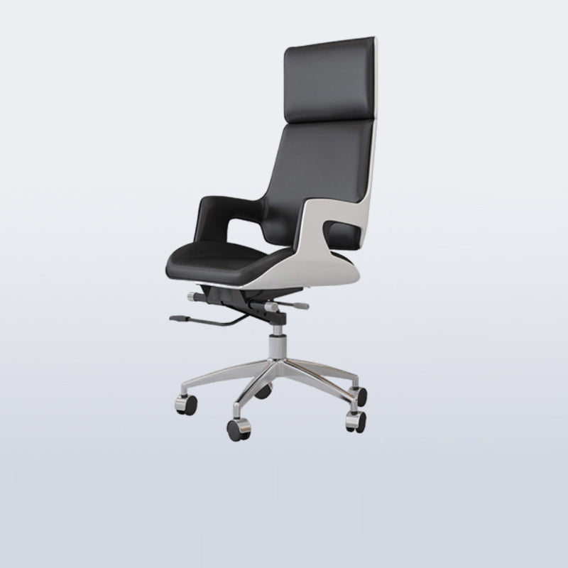 Nordic Leather Steel Adjustable Desk Chair
