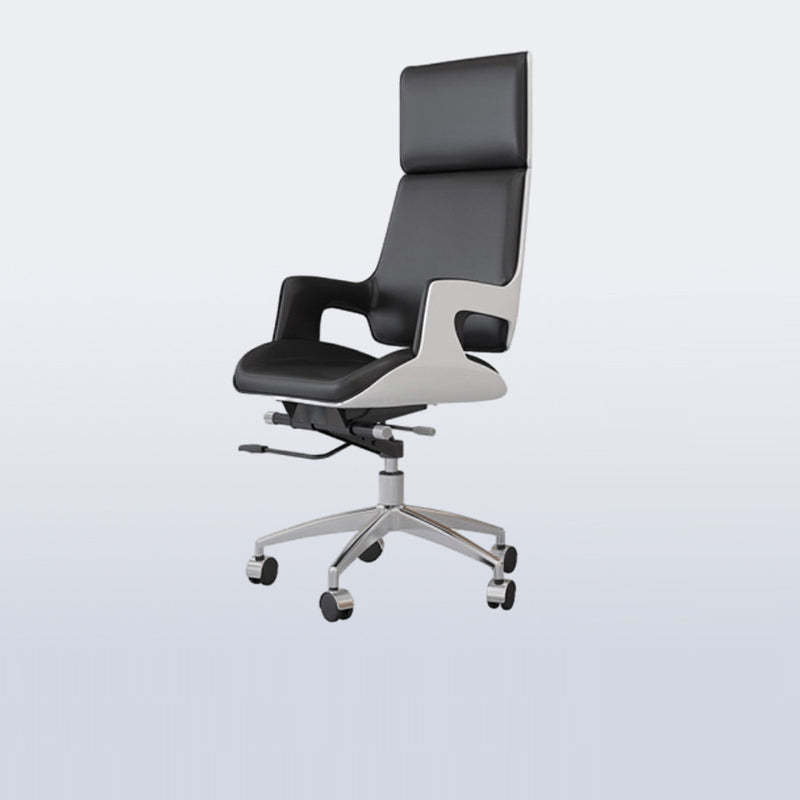 Nordic Leather Steel Adjustable Desk Chair