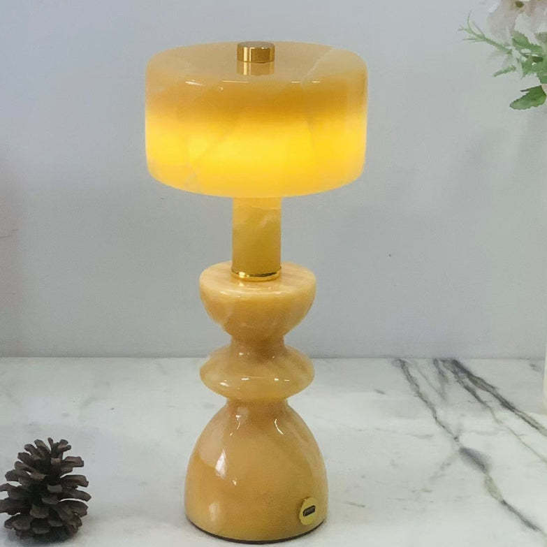 Minimalist Aluminum Marble USB LED Table Lamp
