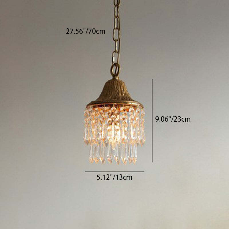 Contemporary Luxury Teardrop Crystal Iron Pendant Light