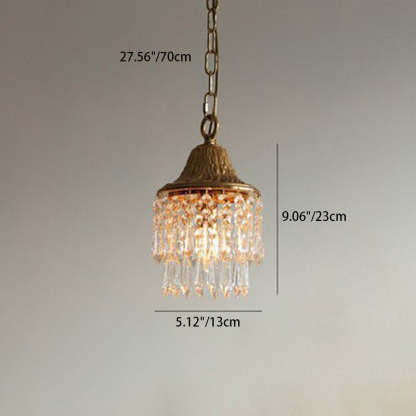Contemporary Luxury Teardrop Crystal Iron Pendant Light