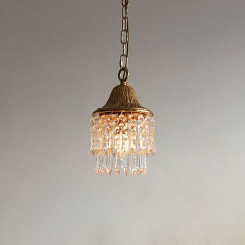 Contemporary Luxury Teardrop Crystal Iron Pendant Light