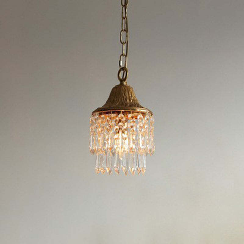 Contemporary Luxury Teardrop Crystal Iron Pendant Light