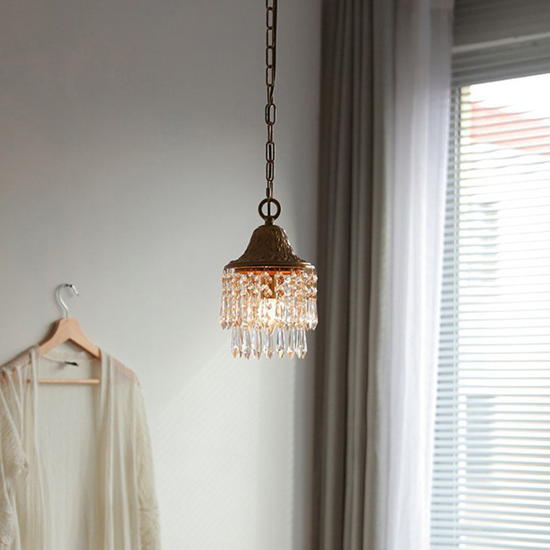 Contemporary Luxury Teardrop Crystal Iron Pendant Light