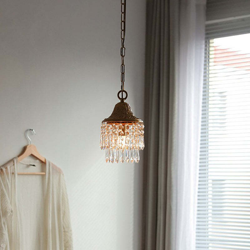 Contemporary Luxury Teardrop Crystal Iron Pendant Light