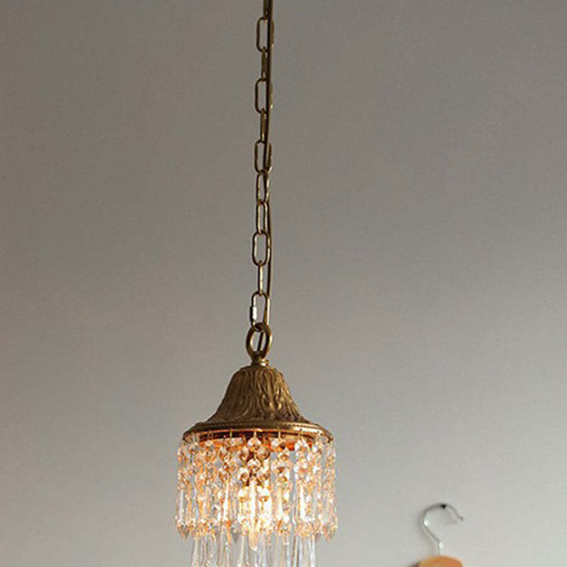 Contemporary Luxury Teardrop Crystal Iron Pendant Light