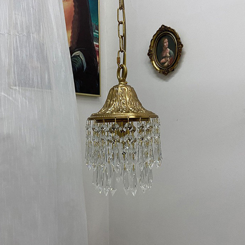 Contemporary Luxury Teardrop Crystal Iron Pendant Light