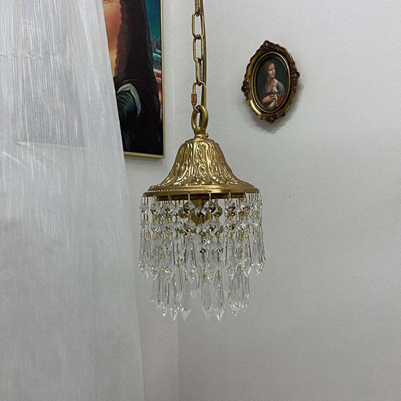 Contemporary Luxury Teardrop Crystal Iron Pendant Light