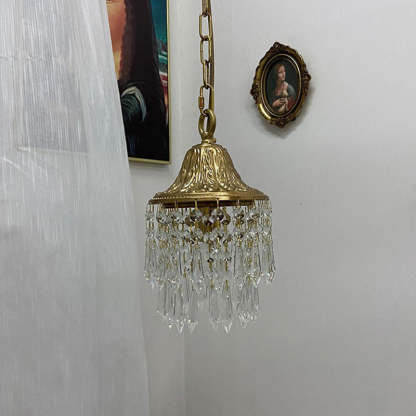 Contemporary Luxury Teardrop Crystal Iron Pendant Light