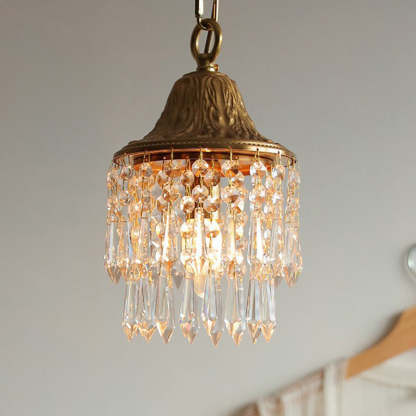 Contemporary Luxury Teardrop Crystal Iron Pendant Light