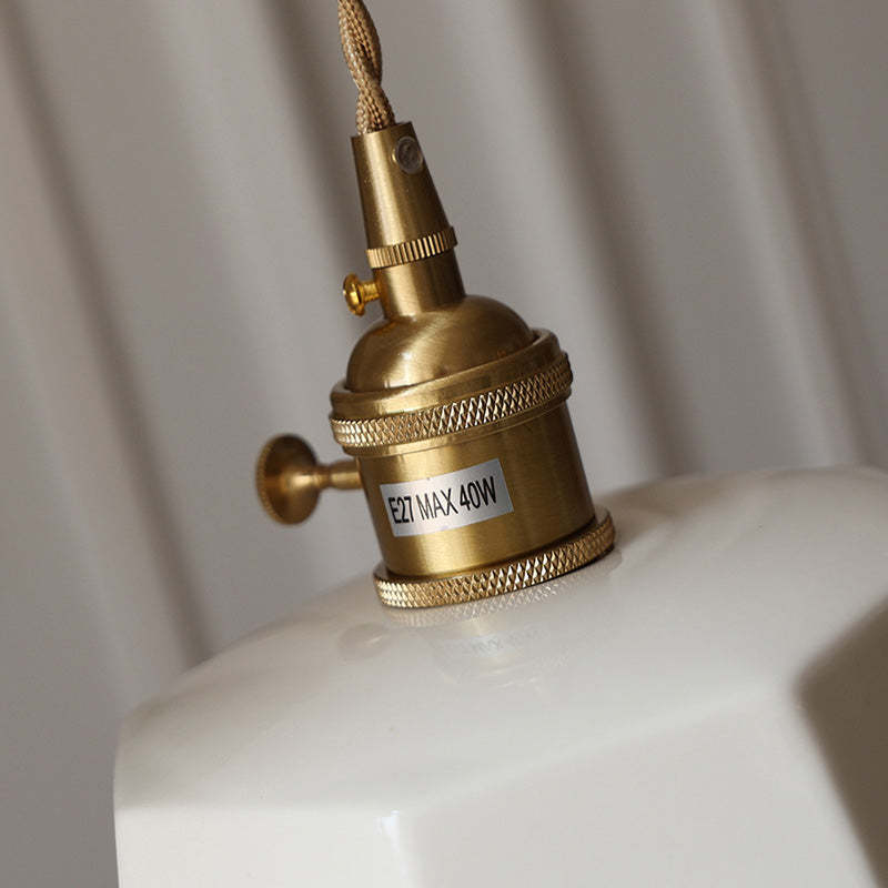 Japanese Drum Ceramic Copper Pendant Light