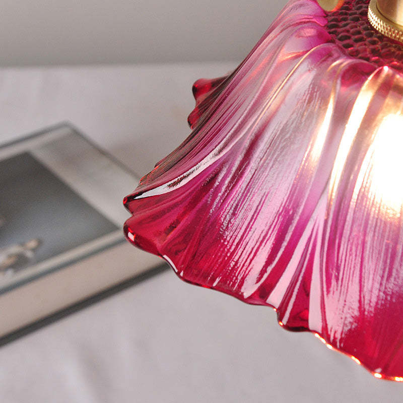 Nordic Flower Glass Copper Pendant Light
