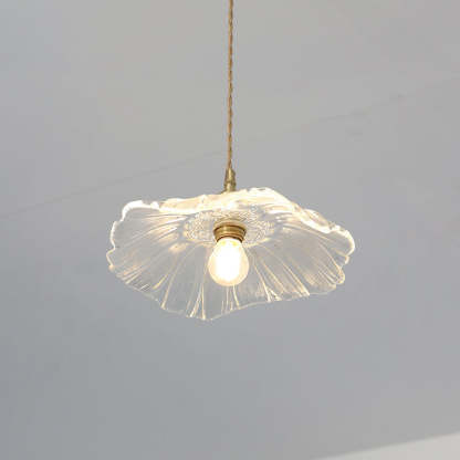 Nordic Flower Glass Copper Pendant Light