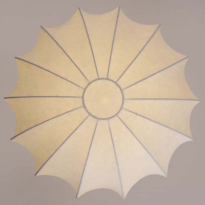 Japanese Round Iron Silk 3-Light Flush Mount