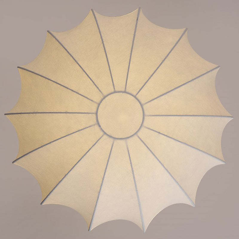Japanese Round Iron Silk 3-Light Flush Mount