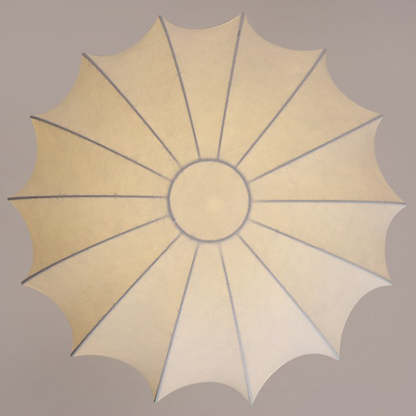Japanese Round Iron Silk 3-Light Flush Mount