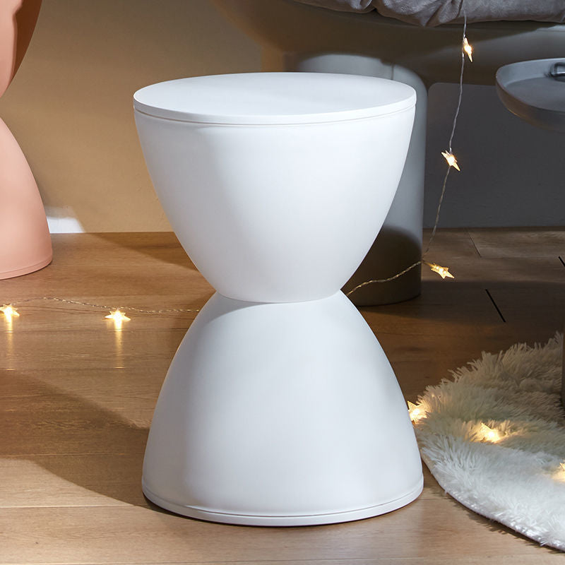 Minimalist Hourglass Low Stool — Gray Blue Color