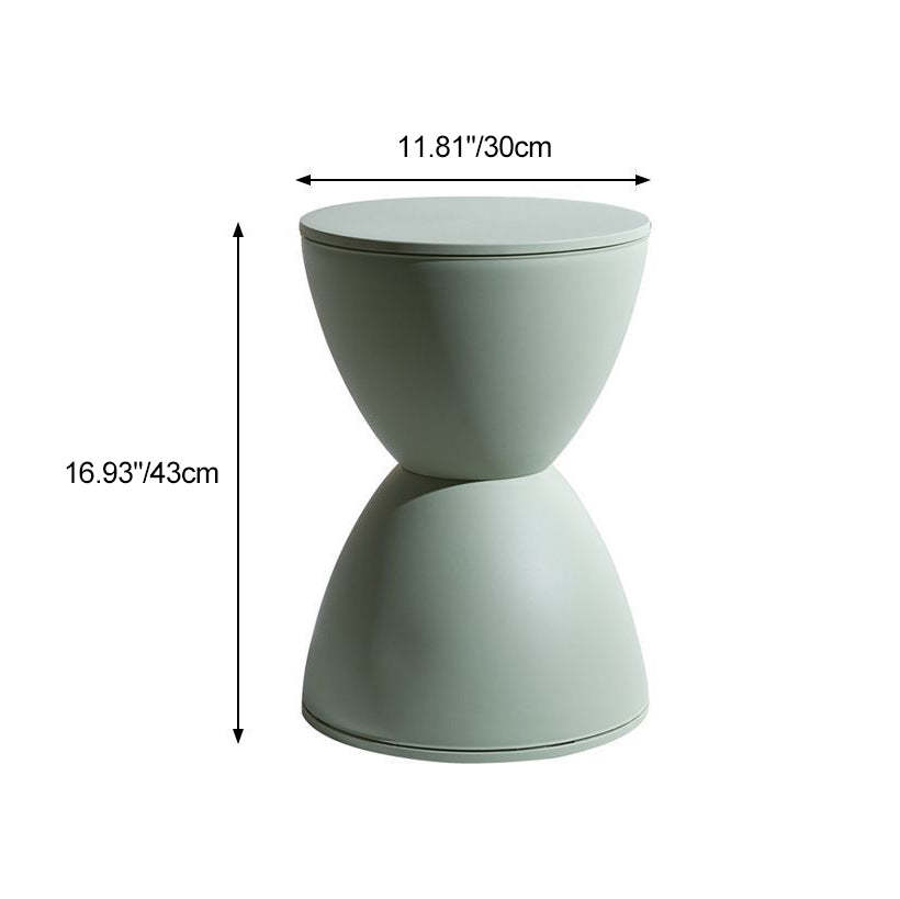 Minimalist Hourglass Low Stool — Navy Blue