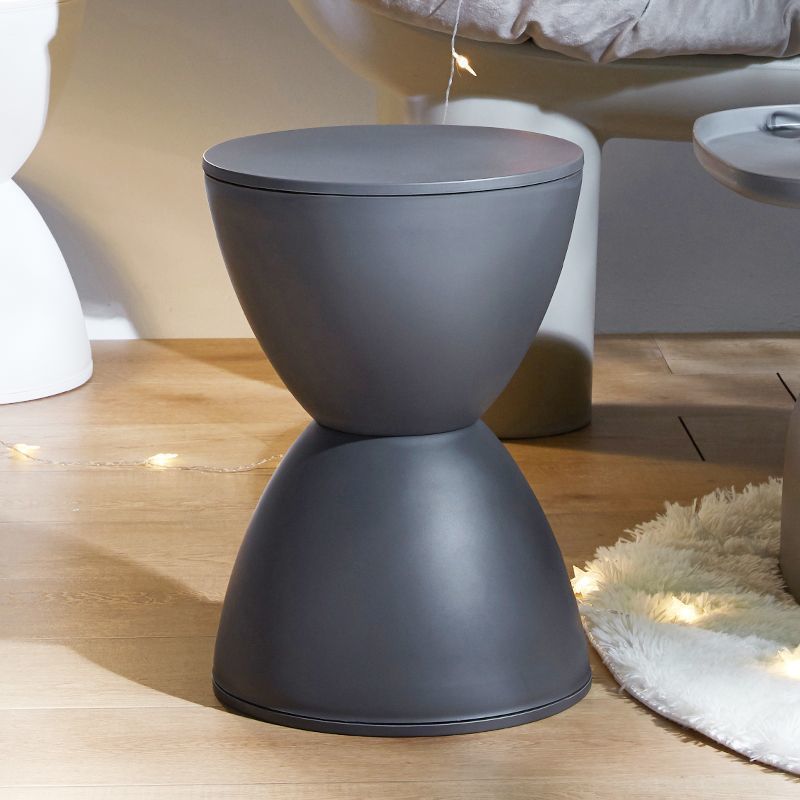 Minimalist hourglass low gray low stools