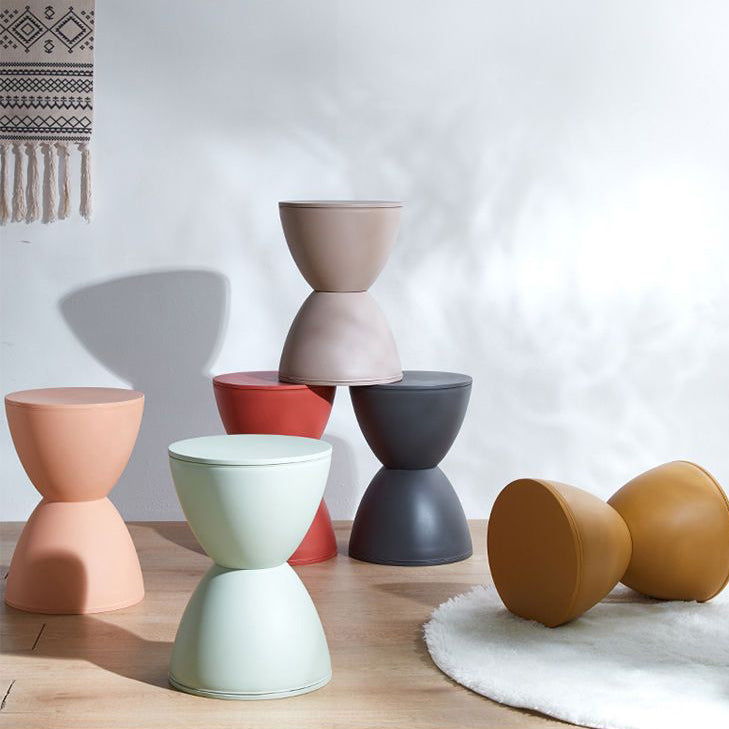 Minimalist Hourglass Low Stool