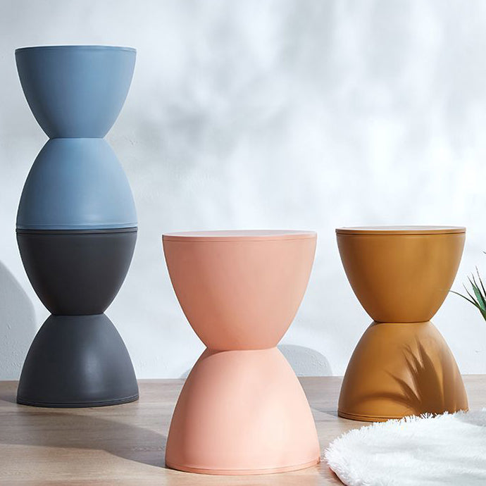 Minimalist Hourglass Low Stool