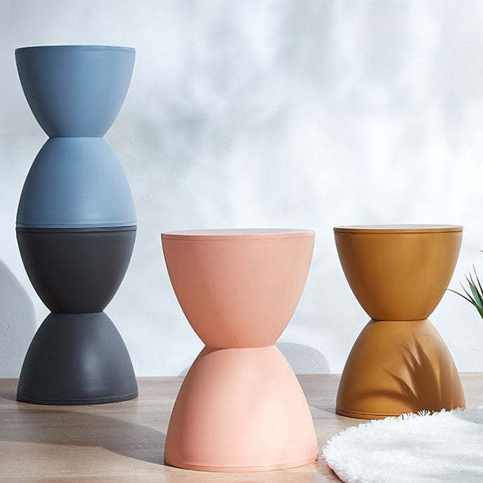 Minimalist Hourglass Low Stool