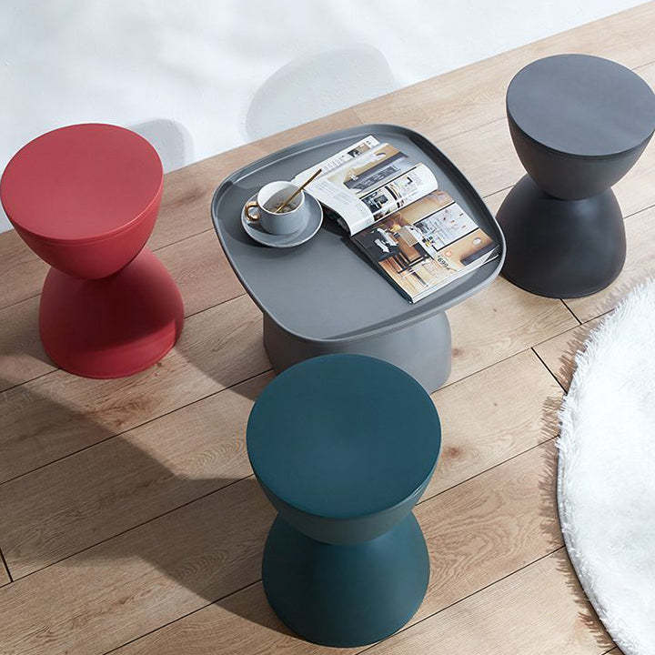 Minimalist Hourglass Low Stool