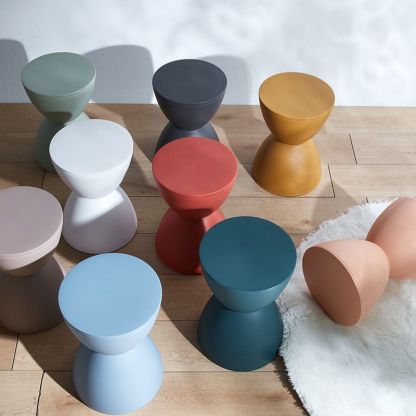 Minimalist Hourglass Low Stool
