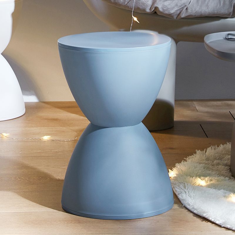 Minimalist Hourglass Low Stool — Mint Green