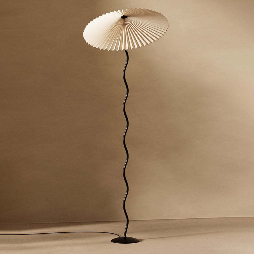 Japanese Fabric Iron Umbrella Floor Lamp