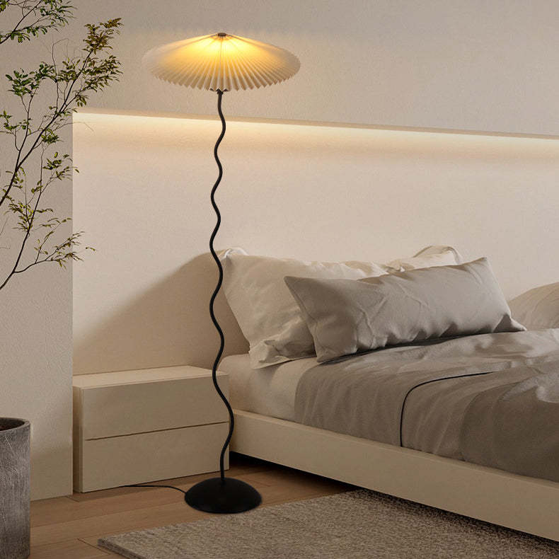 Japanese Fabric Iron Umbrella Floor Lamp