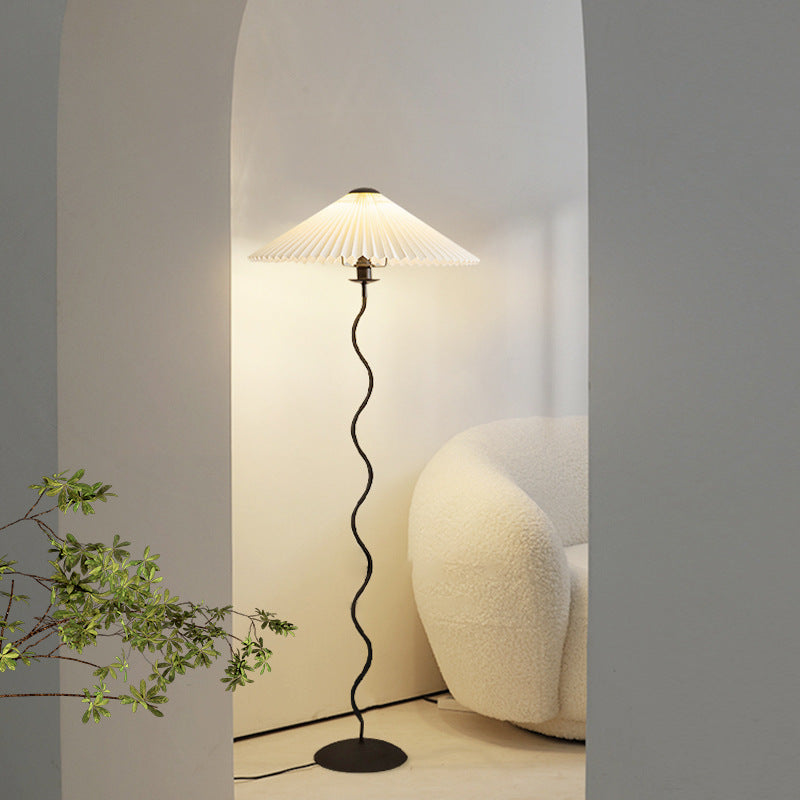 Japanese Fabric Iron Umbrella Floor Lamp
