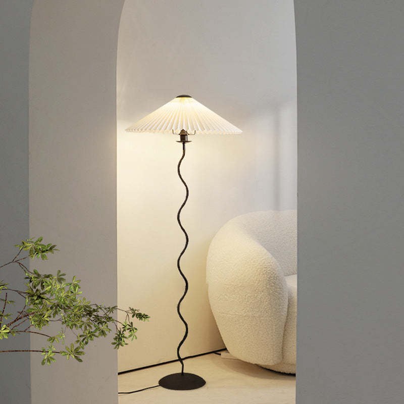 Japanese Fabric Iron Umbrella Floor Lamp