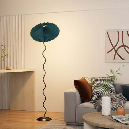 Japanese Fabric Iron Umbrella Floor Lamp