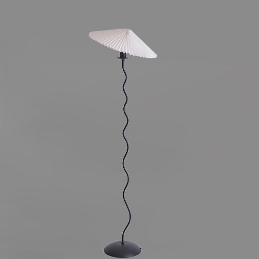 Japanese Fabric Iron Umbrella Floor Lamp