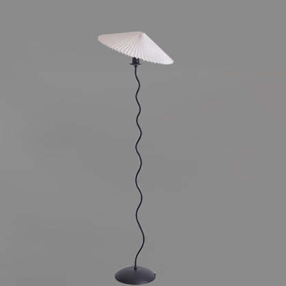 Japanese Fabric Iron Umbrella Floor Lamp