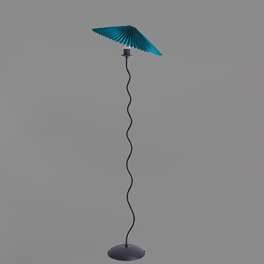 Japanese Fabric Iron Umbrella Floor Lamp