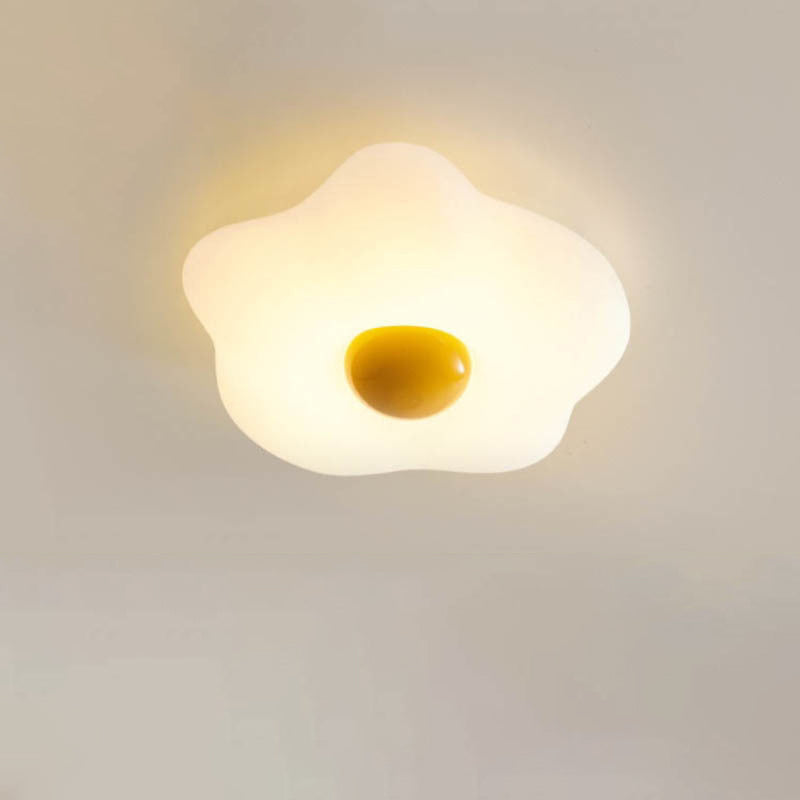 Fried Egg Rotational Molding Iron LED Flush Ceiling Light