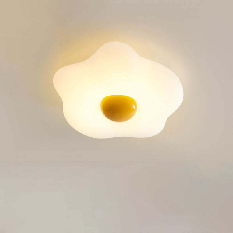 Fried Egg Rotational Molding Iron LED Flush Ceiling Light
