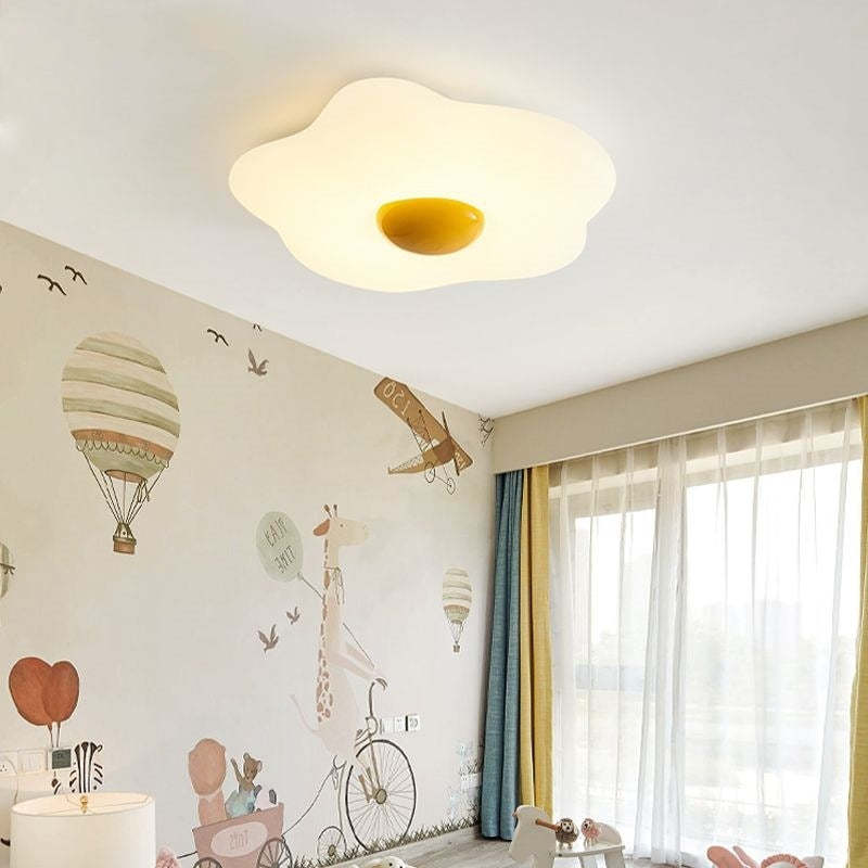Fried Egg Rotational Molding Iron LED Flush Ceiling Light