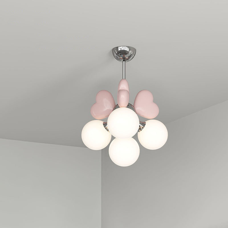 Nordic Cream Heart Resin Chandelier